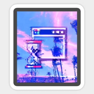 Vaporwave Palms Loading.... Sticker